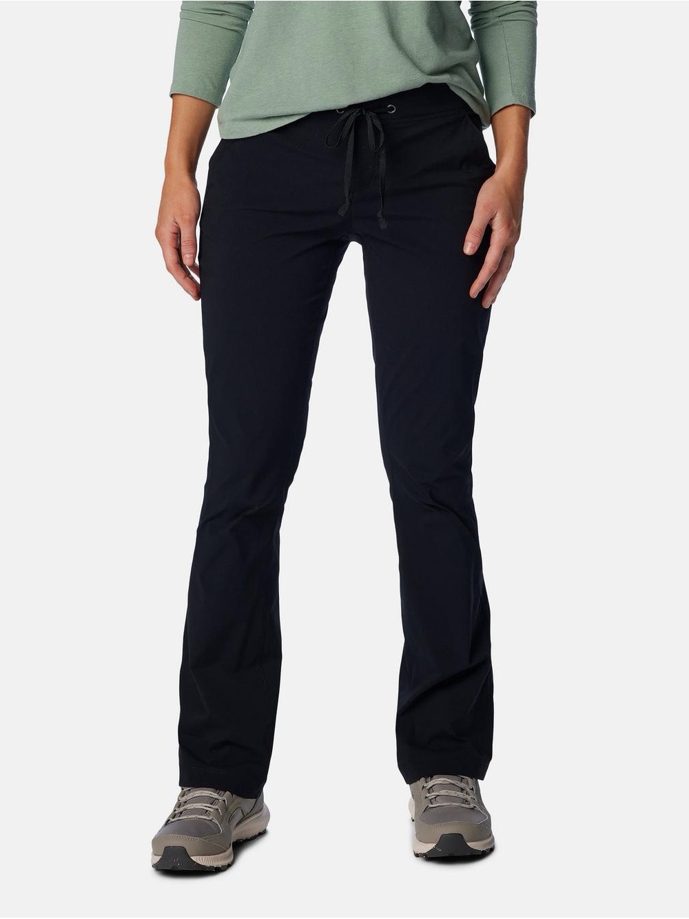 Columbia Anytime Outdoor Bootcut Pants Black UPF 50 Hiking 16 Short